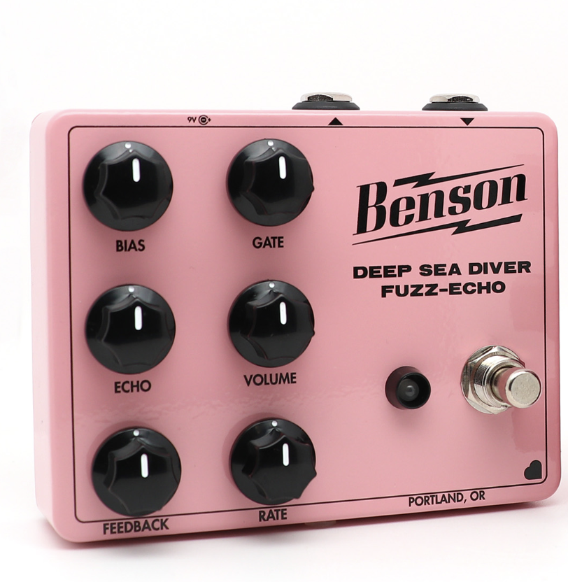 BENSON X DSD FUZZ ECHO PEDAL *LIMITED EDITION PINK* — DEEP SEA DIVER BENSON X DSD FUZZ ECHO PEDAL *LIMITED EDITION PINK* — DEEP SEA DIVER